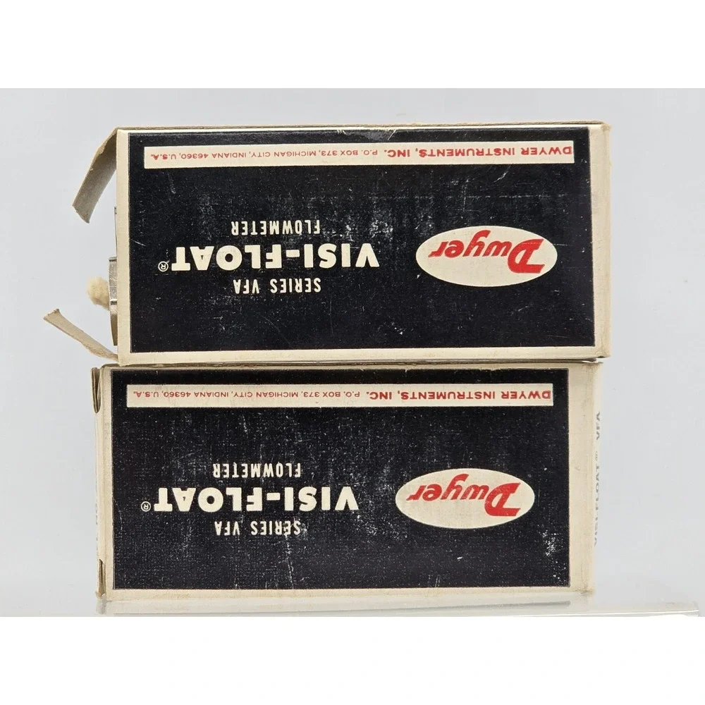 2 Lot NOS Dwyer VFA-44- EC Visi-Float Acrylic Flowmeter 0-40 GPH Air Made in USA